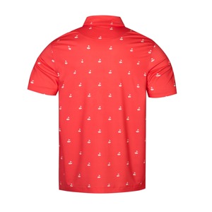 High Quality Luxury Soft 4 Way Stretch Print Quick Dry 88% Polyester 12% Spandex Moisture Wicking Knit Premium Golf Polo Shirts - Product Image 2