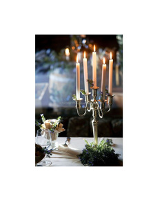 Elegante candelabro de aluminio con acabado plateado para cenas reales, eventos, decoración de bodas y estilo de Mesa para el hogar - Product Image 2