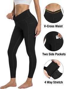 Customized High-Waisted Workout Nylon-Spandex <b>Leggings</b> <b>Women</b> Yoga Pants <b>For</b> <b>Women</b> Active Wear Gym <b>Leggings</b> - Product Image 4