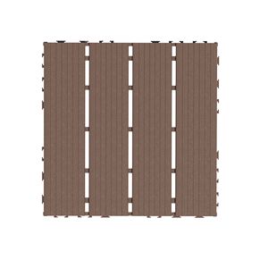44 Pack Plastic <b>Interlocking</b> Deck <b>Tiles</b> 12\"x12\" Square Waterproof Outdoor Patio Decking <b>Tiles</b> for All Weather Use - Product Image 2