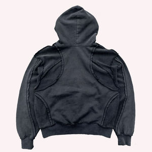 Sudadera con Capucha Personalizada de Alta Calidad, Estilo Urbano, Corte Regular, Doble Capa, Vintage, Gruesa, para Invierno, con Cuello Alto y Bolsillos - Product Image 1