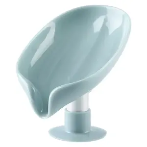 Support à Savon Métallique Professionnel de Haute Qualité en Forme de Feuille, Boîte à Savon, Accessoire de Salle de Bain, Plateau Créatif avec Ventouse pour Rangement Sans Eau - Product Image 6