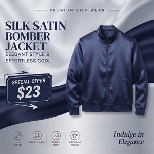 <b>Lightweight</b> <b>Men</b> Stand Collar Satin <b>Jacket</b> Casual Wear Zip-up Soft Shell <b>Jacket</b> Autumn Wear Regular Fit Bomber Zipper <b>Jackets</b> <b>Men</b> - Product Image 1