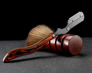 Rasoir à lames droites professionnel de qualité supérieure pour barbier, nouveau design, manche en bois, acier inoxydable, pour rasage humide et bikini - Product Image 4