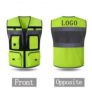 Hot Sale Custom Logo Winter Workwear High Visibility Reflective LED Flash Safety Vest for Mining Construction Made of Polyester - Product Image 3