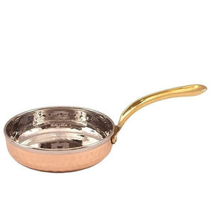 Sartén para Salsas de Acero Inoxidable Martillado de 300ml, Duradera, con Mango de Latón, Ideal para Servir en el Hogar, Hotel, Restaurante, Bodas - Product Image 1