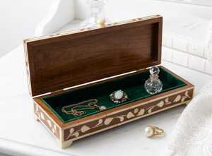 Handmade Bone and Resin Inlay Decorative Storage <b>Box</b> Elegant Jewelry Organizer <b>Keepsake</b> Case for Gift Shops Hotels and Interior - Product Image 2