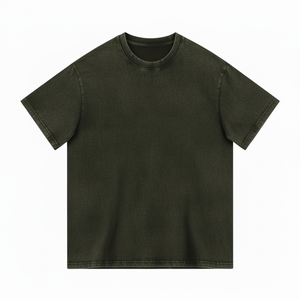 T-shirt délavé style vintage 230 GSM en coton, coupe oversize pour homme, streetwear décontracté, doux et confortable, service OEM - Product Image 1