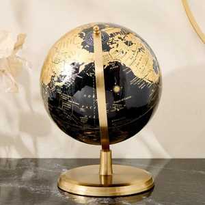 Globo Terráqueo Vintage con Base de Bronce |   Diseño Clásico de Mapa del Mundo para Decoración de Interiores del Hogar, Diseño de Lujo de Primera Calidad, Artesanía en Metal - Product Image 5