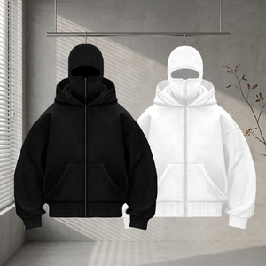 Sweat à capuche d'hiver pour homme, personnalisé, double couche, en molleton French Terry, délavé à l'acide, séchage rapide, respirant, avec poche, vente en gros - Product Image 3