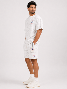 Ensemble d'été délavé pour homme : T-shirt oversize vintage et short assorti en coton doux et respirant – Style décontracté streetwear - Product Image 3