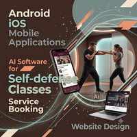 Android iOS Mobile Applications AI Software for Self-defense Classes Service Booking Website Design WordPress Shopify Plugin AI