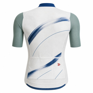 Maillot de cyclisme personnalisé style porcelaine OEM haute performance avec panneaux en mesh et sublimation - Product Image 3