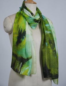 Écharpe en soie pure imprimée numériquement pour femme, légère, douce, châle de créateur, étole en soie de mûrier pour toutes les saisons - Product Image 4