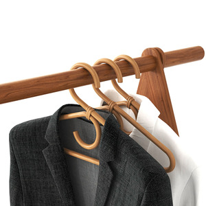 Perchas de ratán para ropa, colgador de ropa natural - Product Image 6