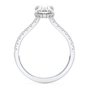 Bague de fiançailles solitaire REYES en or massif 14 carats avec moissanite, design élégant, pour femme, cadeau de luxe, bijoux raffinés - Product Image 5