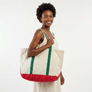 Sac fourre-tout en toile bleu clair pour femmes, grande capacité, tendance et polyvalent, avec logo personnalisé, sac à main en toile de coton pour le shopping et les voyages - Product Image 6