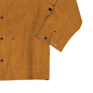 Chaqueta de soldadura para alta temperatura y protección contra chispas. Chaqueta de soldadura de cuero de calidad de exportación, ropa de seguridad para soldadores. - Product Image 3