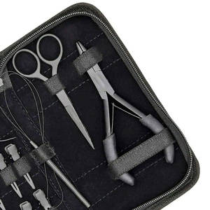 Hair Extension Tools Kit Metal Pliers Scissors <b>Clips</b> And <b>Hooks</b> For Installation And Removal Top Selling Hair Extension Tool Kit - Product Image 5