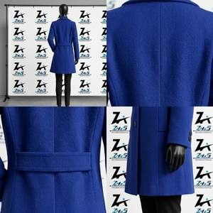 Manteau d'hiver en laine pour femme, élégant, à double boutonnage, col à revers, style formel et décontracté, chaud, prix de gros - Product Image 4