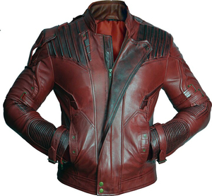 Chaqueta de Motociclista de Cuero Roja para Hombre, Talla Grande, Cuello Alto, Estilo Biker, Corte Regular, Ropa de Abrigo para Otoño - Product Image 6