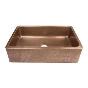 Évier de cuisine en cuivre design, finition de surface élégante, s'intègre parfaitement aux intérieurs modernes, industriels et rustiques. - Product Image 2