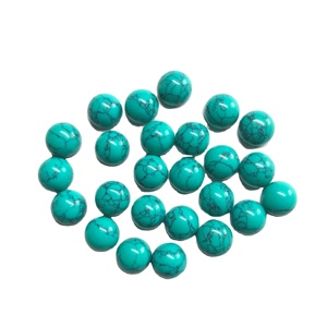 8mm synthétique Turquoise pierre précieuse ronde Cabochon pierre précieuse en vrac prix de gros synthétique en vrac AAA qualité pierre précieuse bas prix - Product Image 3