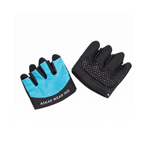 Unisex <b>Half</b>-Finger Polyester Fitness Gloves Palm Guard Lightweight Non-<b>Slip</b> Black Blue for Weight Lifting Gym Training - Product Image 1