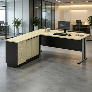 Escritorio de Oficina Rectangular Moderno y Duradero AY Office System, Acabado en Melamina, Diseño Independiente, Uso Comercial y en el Hogar - Product Image 2