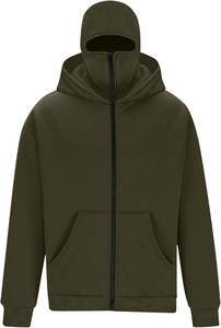 High Quality Custom Mask Ninja Men's Hoodie Lightweight Eco-Friendly Winter Windproof Zip-Up Hoodie for Men - Product Image 2