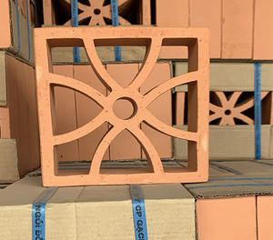 กระเบื้องดินเผาสีแดง 4 แฉก แบบโปร่ง สำหรับงานก่อสร้าง  ลดราคาพิเศษ ส่งเร็ว - Product Image 3