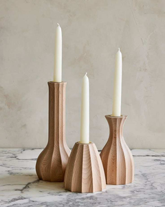 Porte-bougie et support en bois rustique moderne fait main pour la décoration de Noël, les salles de méditation/yoga - Product Image 5