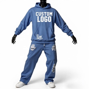 Ensemble de survêtements unisexe coupe ample, coupe-vent et respirant, avec logo personnalisé, pour le sport, vierge, de haute qualité - Product Image 6