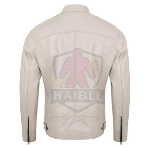 เสื้อแจ็คเก็ตมอเตอร์ไซค์หนังแท้คุณภาพสูง ระบายอากาศได้ดี ราคาถูก สำหรับผู้ชาย ใส่ได้ในฤดูหนาว กันน้ำ MOQ ต่ำ - Product Image 3