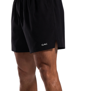 Shorts de course noirs pour hommes avec cordon de serrage, tricotés, séchage rapide, respirants, pour la gym, l'entraînement, le fitness et les loisirs - Product Image 4