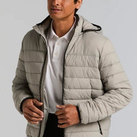 Veste matelassée pour homme, fabriquée professionnellement, respirante, avec col à capuche, logo sur le devant, nouvelle mode, vêtements d'extérieur pour l'hiver