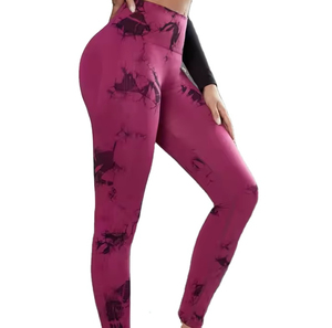 Ensemble de leggings de sport en coton 100% de haute qualité, sublimation, pantalons de yoga bio, soie, durable, taille personnalisable - Product Image 1