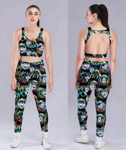 Ensemble de sport 2 pièces pour femme grande taille avec logo personnalisé : Leggings respirants et brassières de sport, idéal pour le yoga, écologique et séchage rapide - Product Image 3
