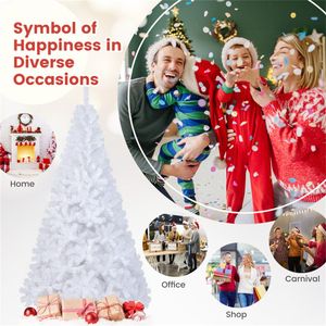 Albero di Natale Bianco di Lusso 2,1 Metri, Alta Qualità in Carta PET, Realistico e Grande per Decorazioni Esterne e Interne, Personalizzabile per le Festività - Product Image 2