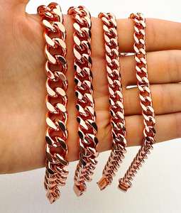 Bracelet de thérapie en cuivre pur brillant à maillons, modèle Crucible lourd - Product Image 1