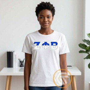 GREEK TREASURES เสื้อยืดสตรี Zeta Phi Beta Sorority ลำลองคุณภาพสูงระบายอากาศได้ดีผ้าฝ้าย 100% คอกลมแขนสั้น - Product Image 2