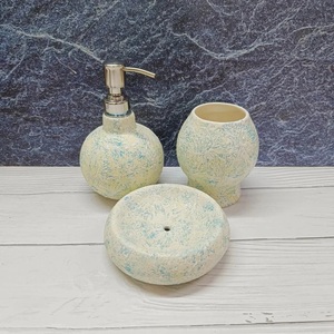 Distributeur de savon liquide en céramique, bouteille à pompe polyvalente de 500ml, pour salle de bain, évier de cuisine, support pour lotion de lavage des mains et désinfectant - Product Image 1