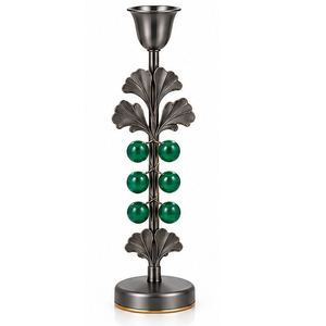 <b>Brass</b> <b>Candlestick</b> Holder with Grape Design for Home Decoration - Product Image 6