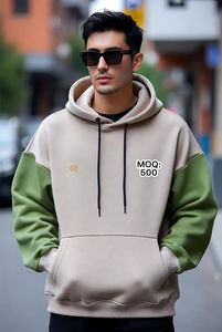 Sudadera con Capucha Extra Grande para Hombre con Logotipo Personalizado, Forro Polar de Fibra de Bambú, Ropa Urbana de Invierno, Sudadera Bordada, Fabricante OEM - Product Image 5