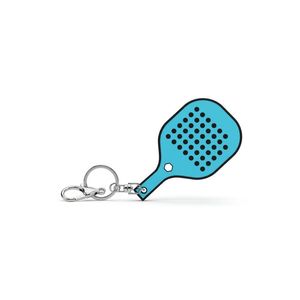 High Quality Padel Racket Keychain Custom Size Promotional Durable Rubber Tennis Racket <b>Keytag</b> Custom Logo Embossed Printing - Product Image 4