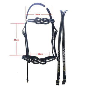 Harnais de cheval en PU, style Western, épais, avec sangle réglable, anatomic, équipement d'équitation, harnais d'hiver, sangle de gêne souple, personnalisable - Product Image 4