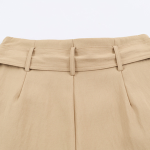 Shorts Bermuda taille haute pour femme, couleur unie, coton, nœud papillon, style décontracté, tissu respirant, coupe classique - Product Image 6