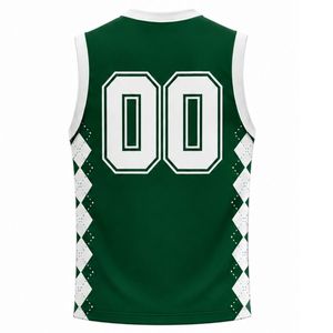 Green White Volleyball Sleeveless Shirt Athletic Team Sports Uniform Top Match Training Performance Wear Competition Apparel - Product Image 2
