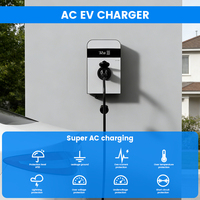 Station de recharge pour véhicules électriques domestiques 7 kW 22 kW Type 2 AC, boîtier mural sans fil avec application, RFID, OCPP, prise de charge EV, usine OEM