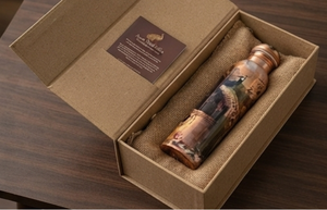 Bouteille d'eau artisanale en cuivre à motif paon, design vintage, élégante, écologique, avec couvercle et isolation thermique pour l'hydratation quotidienne – Idée cadeau - Product Image 5